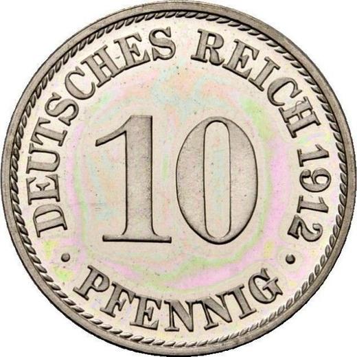 Аверс монеты - 10 пфеннигов 1912 года A "Тип 1890-1916" - цена  монеты - Германия, Германская Империя