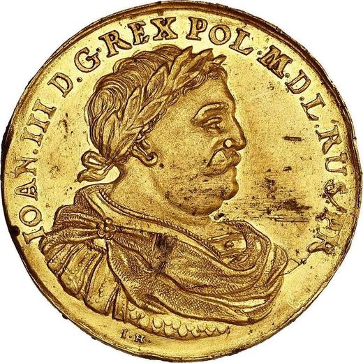 Аверс монеты - Донатив 4 дуката без года (1674-1696) "Гданьск" - цена золотой монеты - Польша, Ян III Собеский