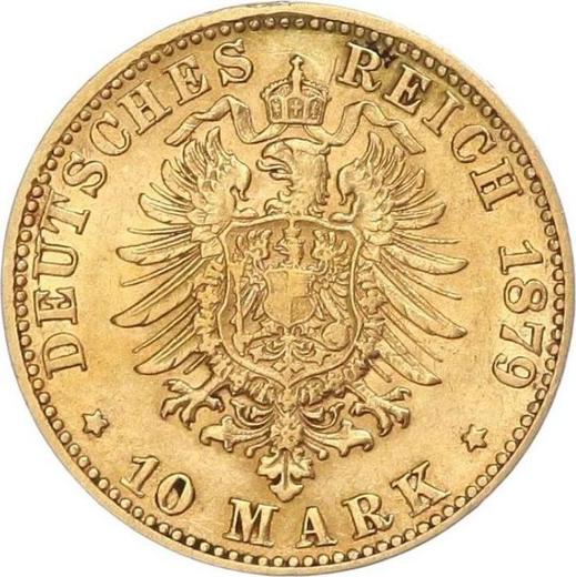 Reverso 10 marcos 1879 G "Baden" - valor de la moneda de oro - Alemania, Imperio alemán