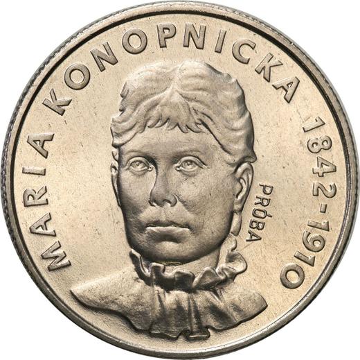 Rewers monety - PRÓBA 20 złotych 1978 MW "Maria Konopnicka" Nikiel - cena  monety - Polska, PRL