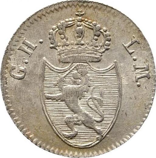 Аверс монеты - 3 крейцера 1810 года G.H. L.M. - цена серебряной монеты - Гессен-Дармштадт, Людвиг I