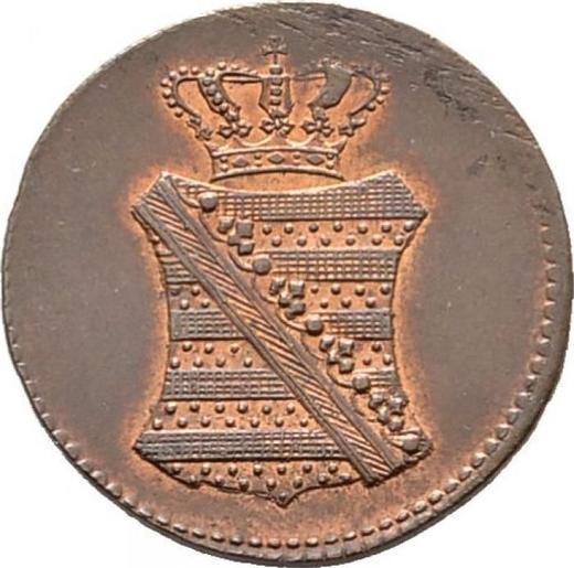 Аверс монеты - 1 пфенниг 1832 года S - цена  монеты - Саксония, Антон