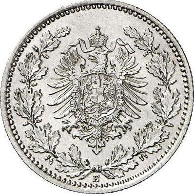 Reverso 50 Pfennige 1877 E "Tipo 1877-1878" - valor de la moneda de plata - Alemania, Imperio alemán