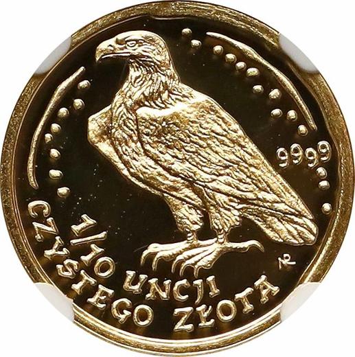 Reverso 50 eslotis 2009 MW NR "Pigargo europeo" - valor de la moneda de oro - Polonia, República moderna