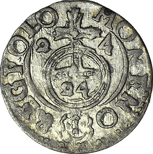 Аверс монеты - Полторак 1624 года "Быдгощский монетный двор" - цена серебряной монеты - Польша, Сигизмунд III Ваза