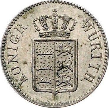 Anverso 3 kreuzers 1849 - valor de la moneda de plata - Wurtemberg, Guillermo I