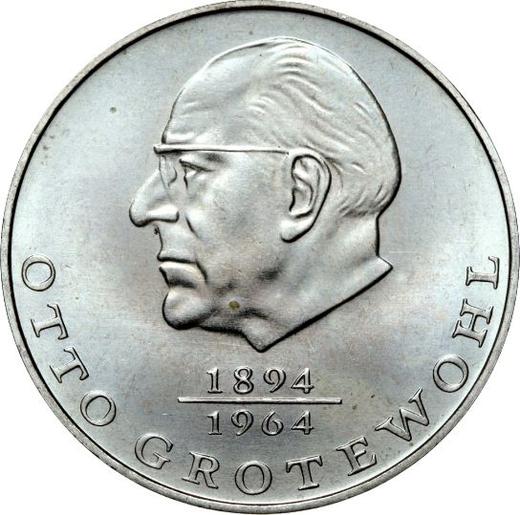 Anverso 20 marcos 1973 A "Otto Grotewohl" - valor de la moneda  - Alemania, República Democrática Alemana (RDA)