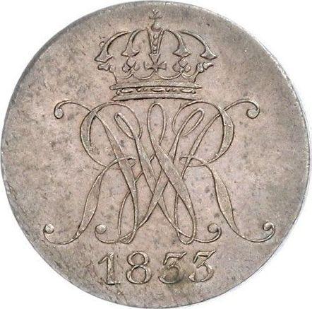 Anverso 1 Pfennig 1833 B - valor de la moneda  - Hannover, Guillermo IV