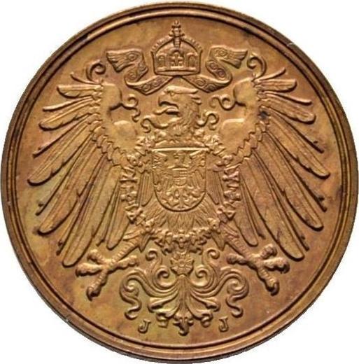 Реверс монеты - 1 пфенниг 1915 года J "Тип 1890-1916" - цена  монеты - Германия, Германская Империя