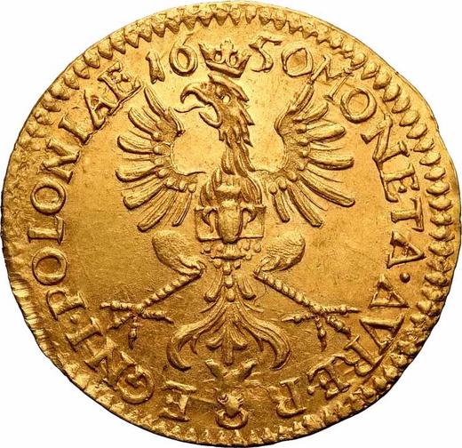Rewers monety - Dwudukat 1650 - cena złotej monety - Polska, Jan II Kazimierz