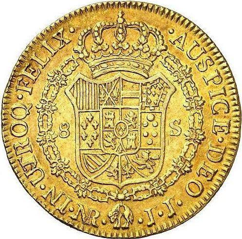 Revers 8 Escudos 1804 NR JJ - Goldmünze Wert - Kolumbien, Karl IV