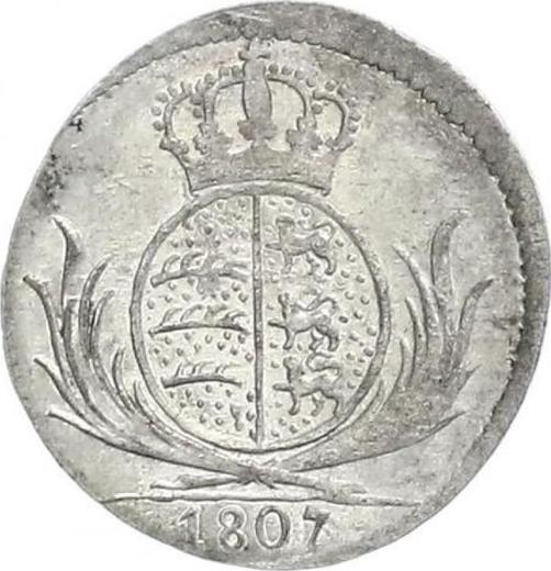 Rewers monety - 3 krajcary 1807 - cena srebrnej monety - Wirtembergia, Fryderyk I