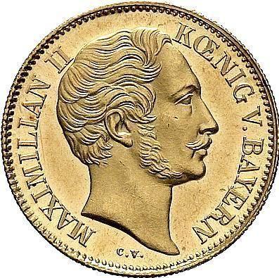 Awers monety - Dukat 1849 - cena złotej monety - Bawaria, Maksymilian II