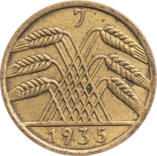 Reverso 5 Reichspfennigs 1935 J - valor de la moneda  - Alemania, República de Weimar