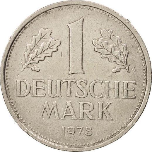 Obverse 1 Mark 1978 J -  Coin Value - Germany, FRG