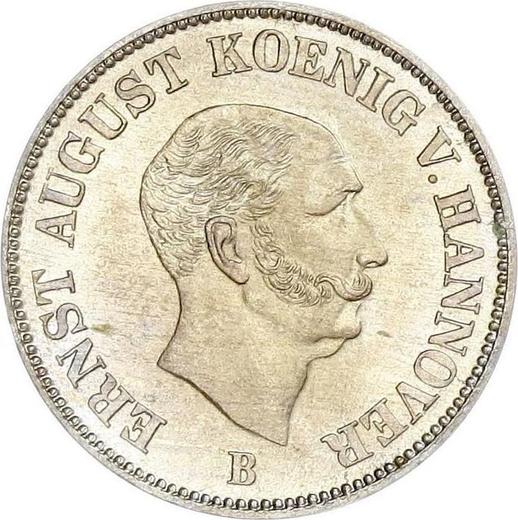 Аверс монеты - 1/12 талера 1846 года B - цена серебряной монеты - Ганновер, Эрнст Август