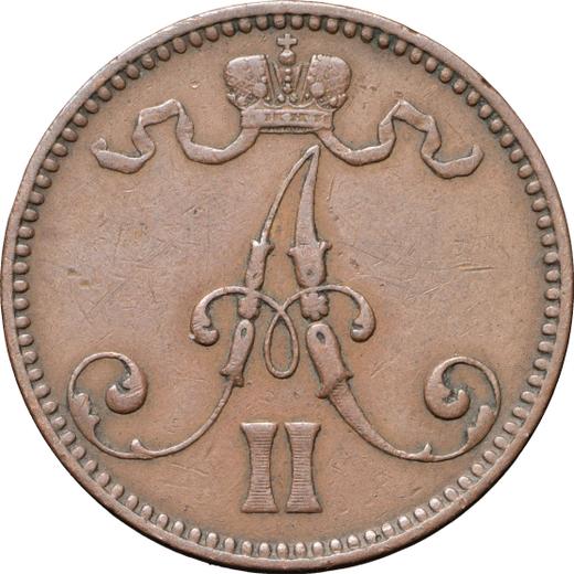 Anverso 5 peniques 1866 - valor de la moneda  - Finlandia, Gran Ducado
