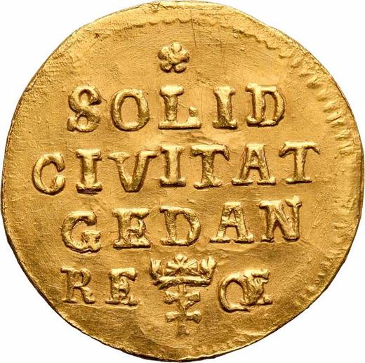 Реверс монеты - Шеляг 1761 года REOE "Гданьский" Золото - цена золотой монеты - Польша, Август III