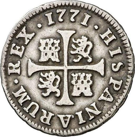 Реверс монеты - 1/2 реала 1771 года M PJ - цена серебряной монеты - Испания, Карл III