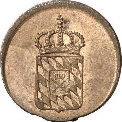 Аверс монеты - 1 пфенниг 1825 года - цена  монеты - Бавария, Максимилиан I
