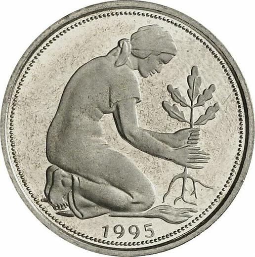 Реверс монеты - 50 пфеннигов 1995 года F - цена  монеты - Германия, ФРГ