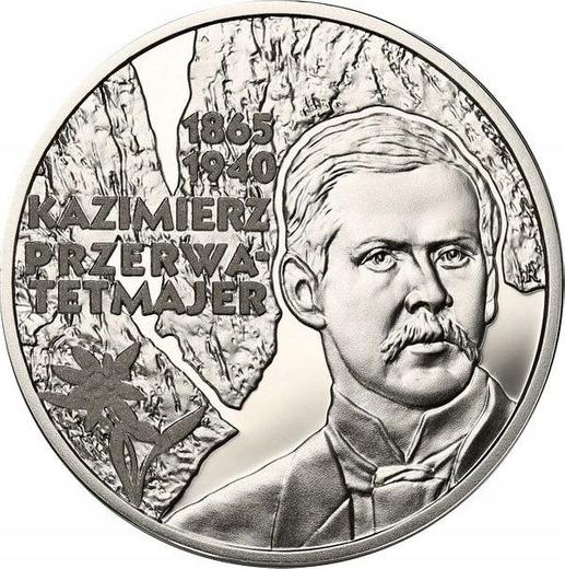 Reverso 10 eslotis 2015 MW "150 aniversario de Kazimierz Przerwa-Tetmajer" - valor de la moneda de plata - Polonia, República moderna