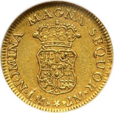 Reverso 1 escudo 1761 LM JM - valor de la moneda de oro - Perú, Carlos III