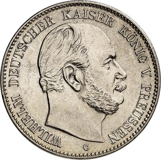Anverso 2 marcos 1876 C "Prusia" - valor de la moneda de plata - Alemania, Imperio alemán