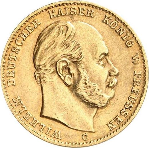 Anverso 10 marcos 1875 C "Prusia" - valor de la moneda de oro - Alemania, Imperio alemán