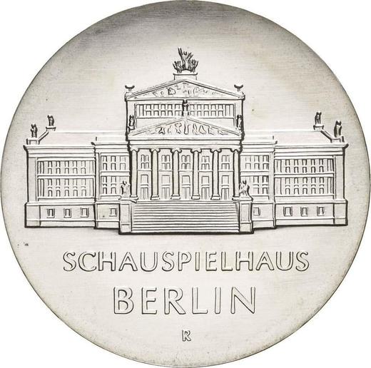 Аверс монеты - 10 марок 1987 года A "Драматический театр" - цена серебряной монеты - Германия, ГДР
