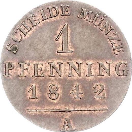 Аверс монеты - 1 пфенниг 1842 года A - цена  монеты - Пруссия, Фридрих Вильгельм IV