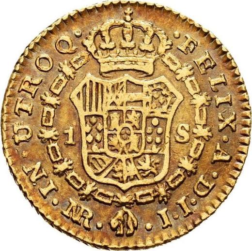 Реверс монеты - 1 эскудо 1806 года NR JJ - цена золотой монеты - Колумбия, Карл IV