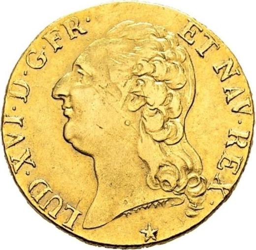 Аверс монеты - Луидор 1785 года W "Тип 1785-1792" Лилль - цена золотой монеты - Франция, Людовик XVI