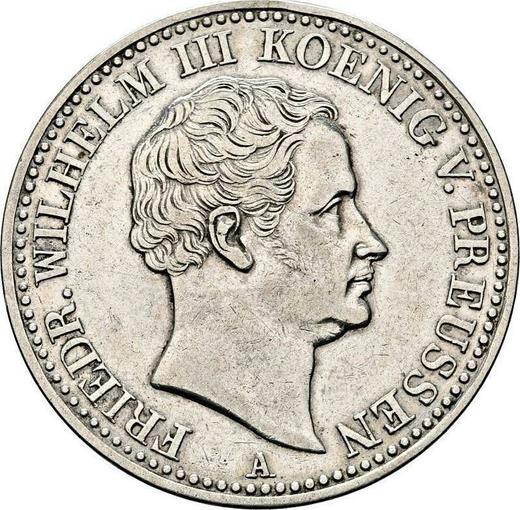 Аверс монеты - Талер 1837 года A - цена серебряной монеты - Пруссия, Фридрих Вильгельм III