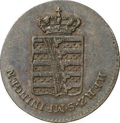 Аверс монеты - 1/4 крейцера 1828 года - цена  монеты - Саксен-Мейнинген, Бернгард II