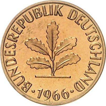 Реверс монеты - 5 пфеннигов 1966 года F - цена  монеты - Германия, ФРГ