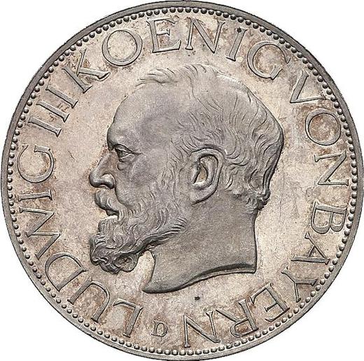 Аверс монеты - Пробные 5 марок 1914 года D "Бавария" - цена серебряной монеты - Германия, Германская Империя