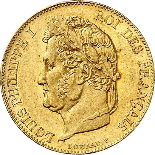 Аверс монеты - 20 франков 1846 года W "Тип 1832-1848" Лилль - цена золотой монеты - Франция, Луи-Филипп I