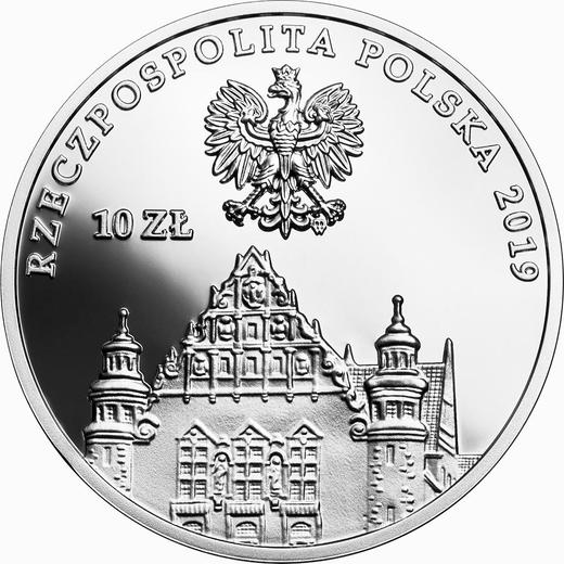 Anverso 10 eslotis 2019 "Centenario de la Universidad de Poznan" - valor de la moneda de plata - Polonia, República moderna
