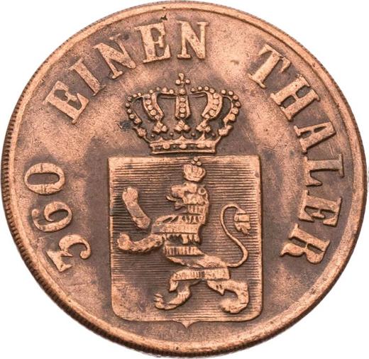 Аверс монеты - Геллер 1849 года - цена  монеты - Гессен-Кассель, Фридрих Вильгельм I