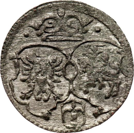 Реверс монеты - Тернарий 1619 года - цена серебряной монеты - Польша, Сигизмунд III Ваза
