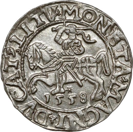 Реверс монеты - Полугрош (1/2 гроша) 1558 года "Литва" - цена серебряной монеты - Польша, Сигизмунд II Август