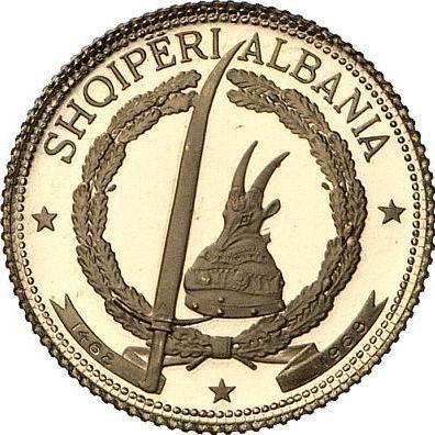 Anverso 20 Leke 1968 Cornucopia - valor de la moneda de oro - Albania, República Popular