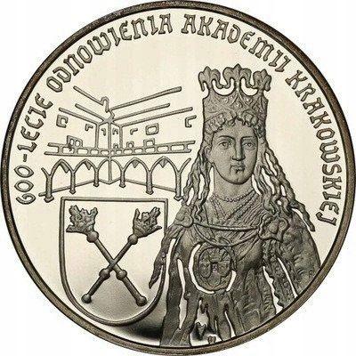 Reverso 10 eslotis 1999 MW AN "600 aniversario de la reanudación de la Academia de Cracovia" - valor de la moneda de plata - Polonia, República moderna