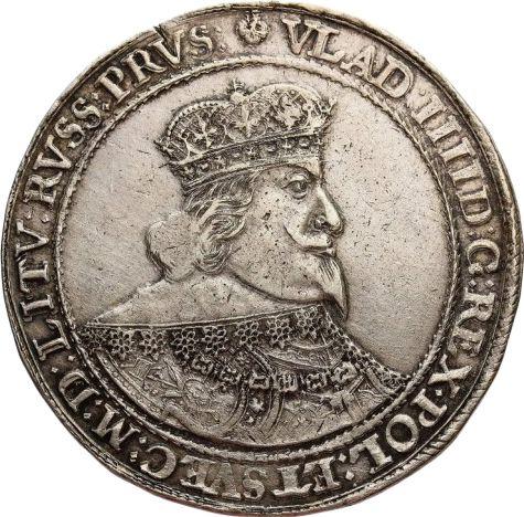 Awers monety - Talar 1639 II "Gdańsk" - cena srebrnej monety - Polska, Władysław IV