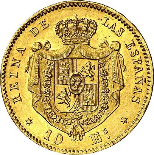 Reverse 10 Escudos 1865 - Spain, Isabella II