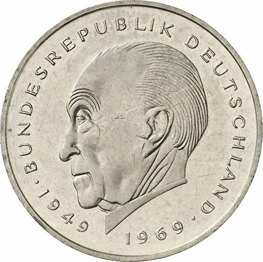 Аверс монеты - 2 марки 1979 года J "Аденауэр" - цена  монеты - Германия, ФРГ