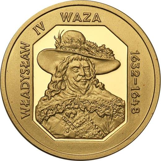 Reverso 100 eslotis 1999 MW "Vladislao IV Vasa" - valor de la moneda de oro - Polonia, República moderna