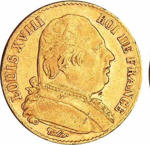 Obverse 20 Francs 1815 L "Type 1814-1815" Bayonne - France, Louis XVIII