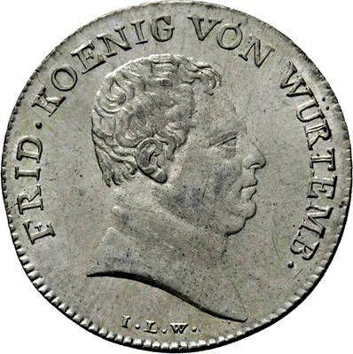 Аверс монеты - 10 крейцеров 1812 года I.L.W. - цена серебряной монеты - Вюртемберг, Фридрих I Вильгельм